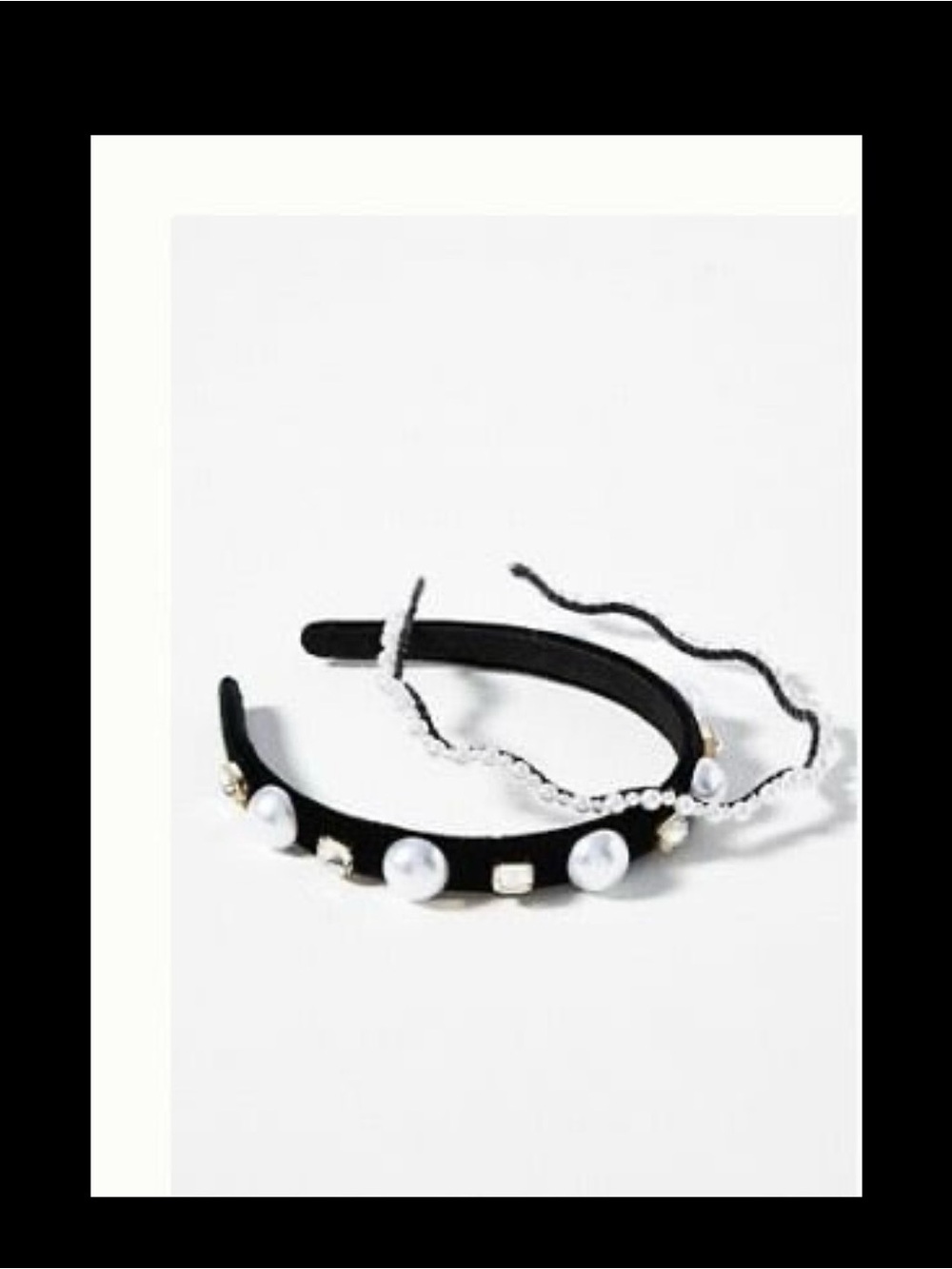 Anthropologie pearl headbands set of 2